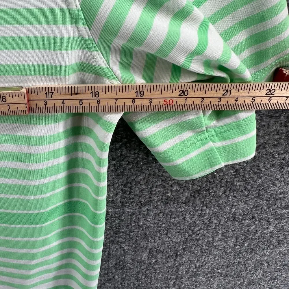 Nike Shirt Mens Small Green Golf Dri-Fit‎ Polo Shirt Golf Outdoor Striped